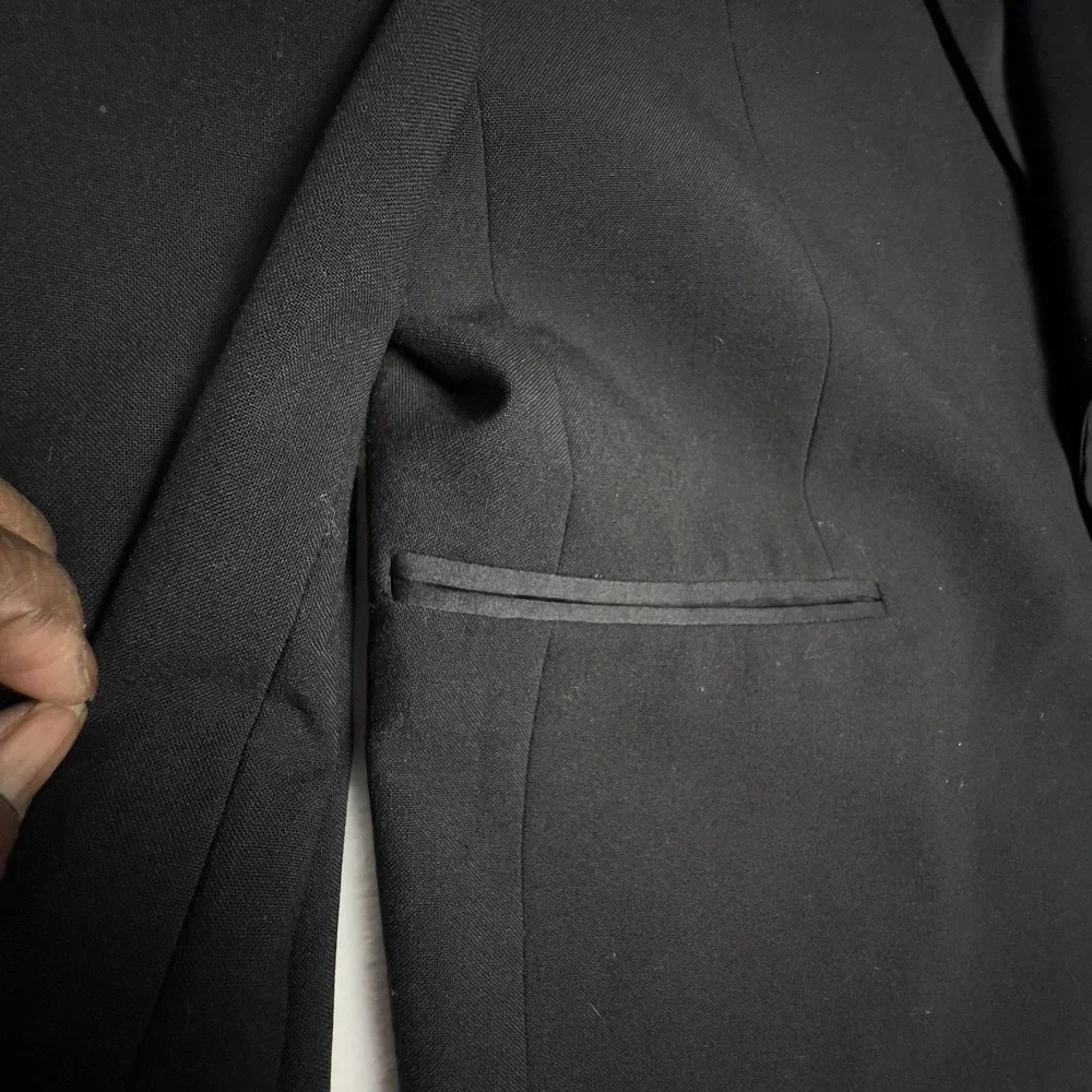 Vintage After Six Tuxedo Jacket Mens Large Black Satin Lapel Made USA 80s‎